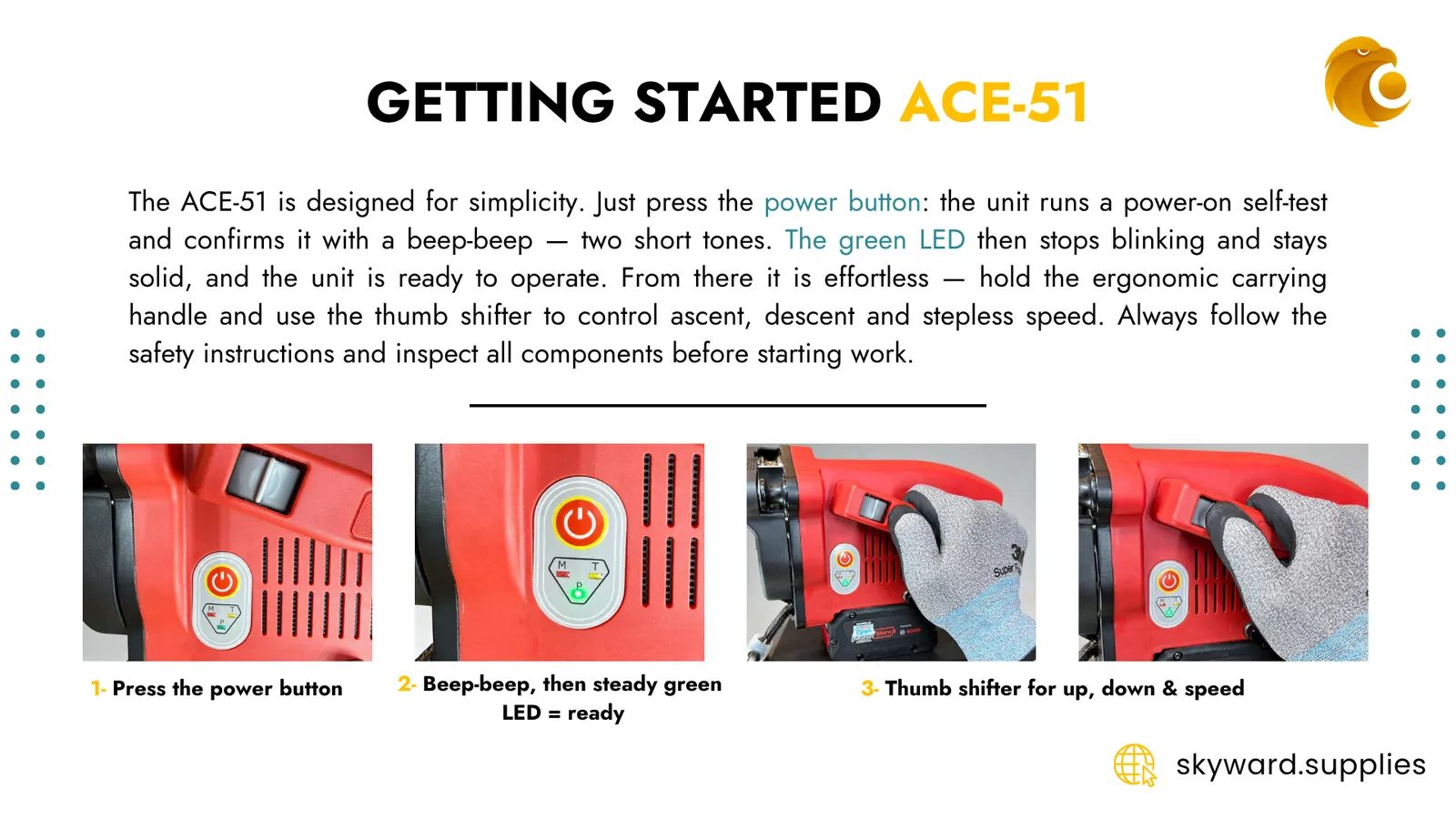 ACE-51 Ultralight Power Ascender — product overview — page 14